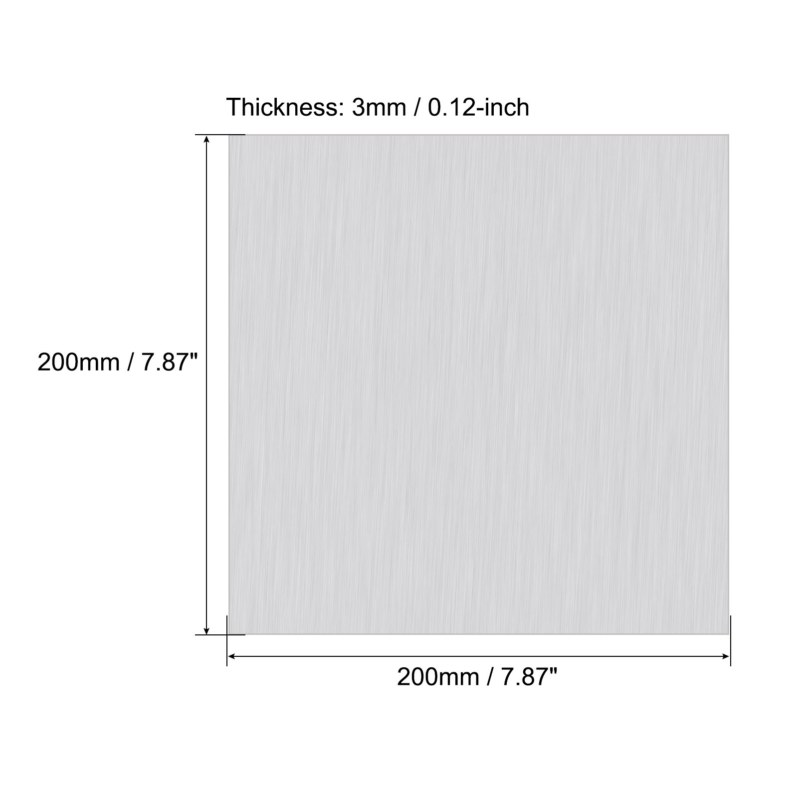 200mm x 200mm x 3mm Rectangle 1060 Aluminum Sheet Flat Metal Plate Stock