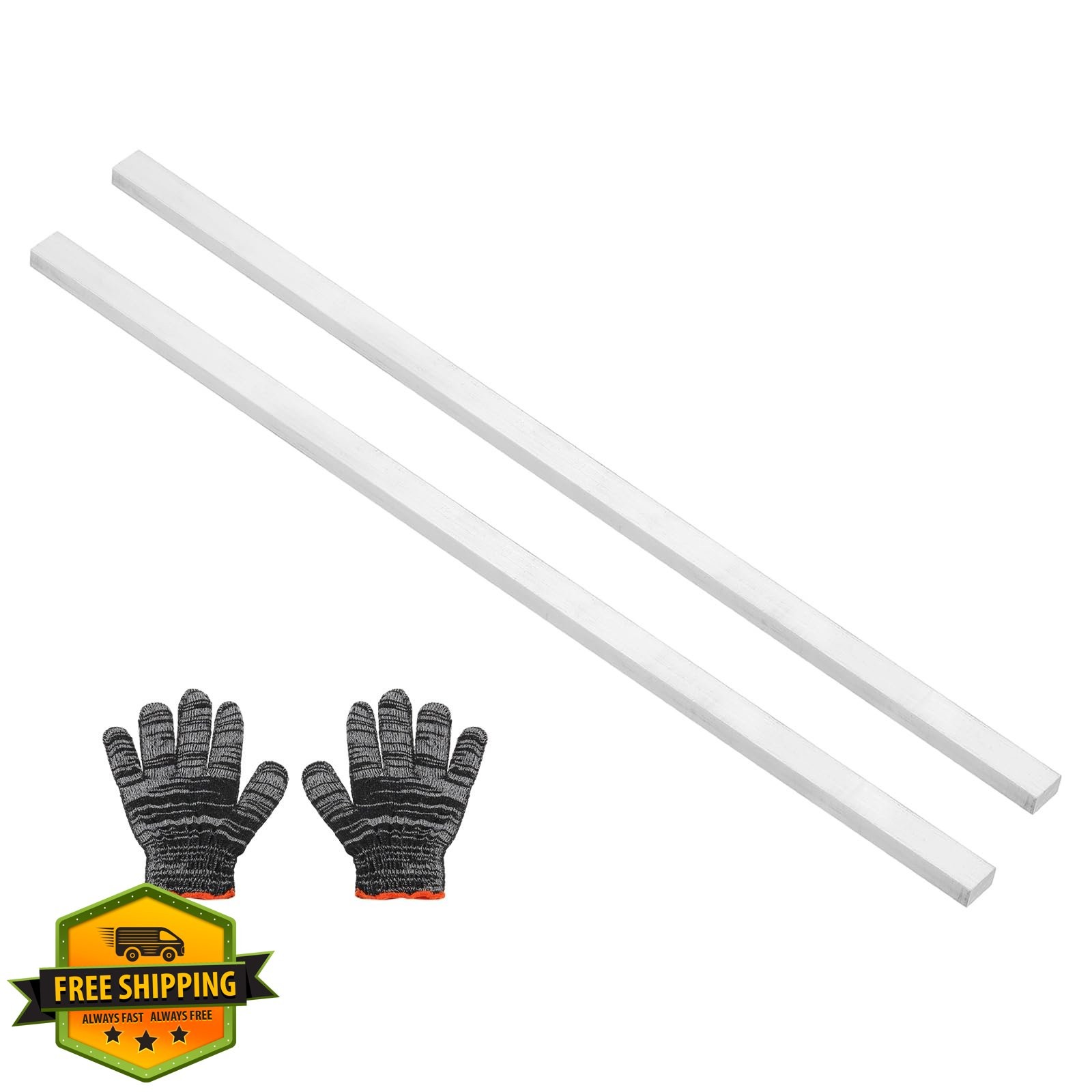 uxcell 0.24″x0.4″x12″ Aluminum Flat Bar 2pc
