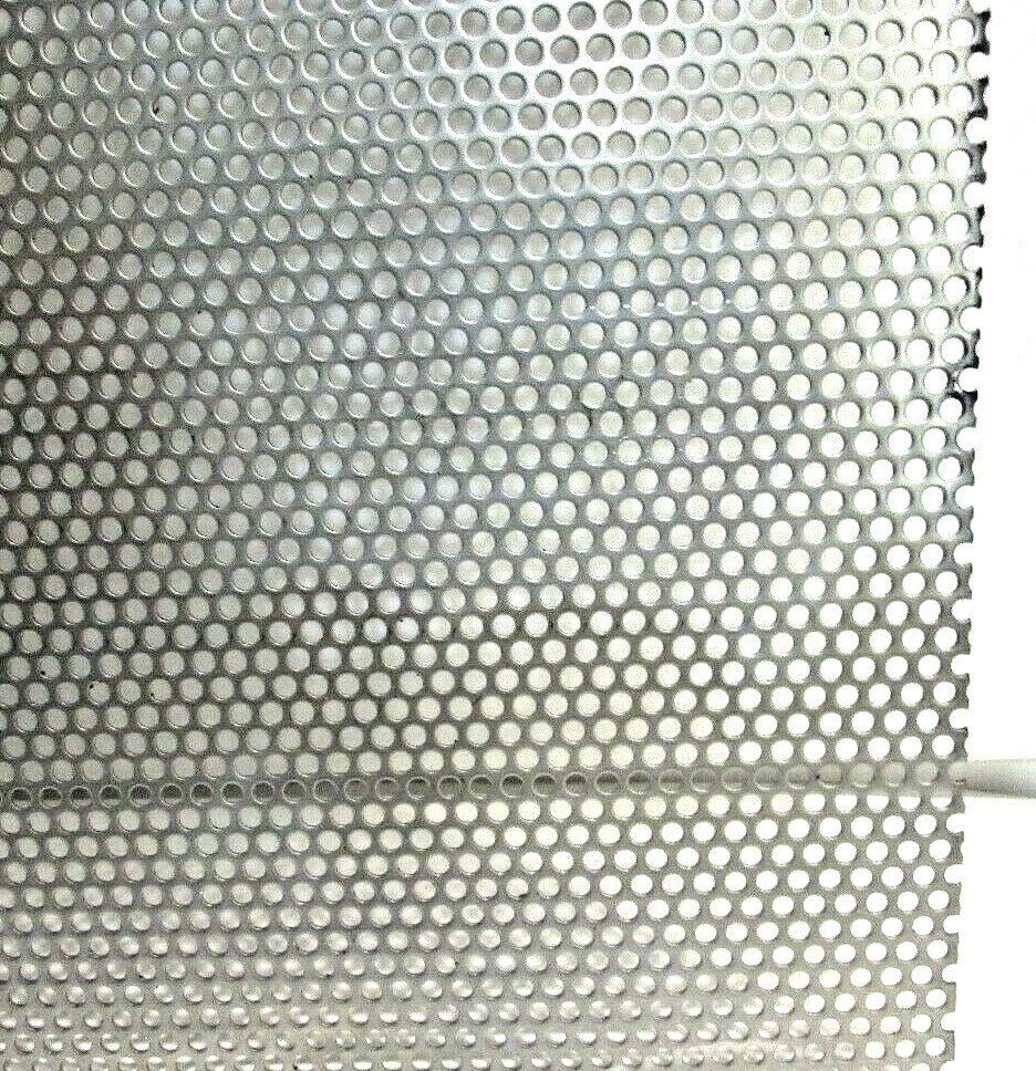 1/8″ HOLES—18 GAUGE CARBON STEEL PERFORATED SHEET–12″ X 12″==