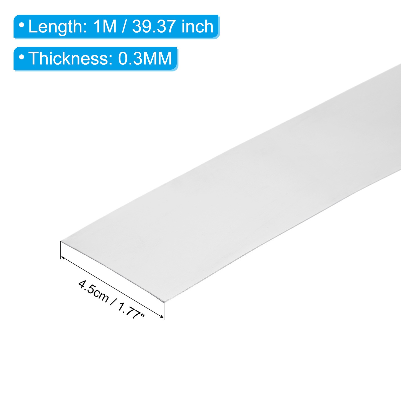 1 4/5in X39.37in Stainless Steel Foil Roll, 1pcs Flashing Roll Roofing 0.3mm