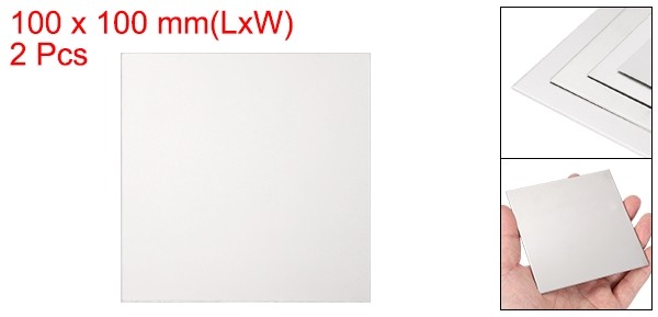 2Pcs Pure Grade TA1 Titanium Plate Sheet 100x100x0.2mm Titanium Metal Sheet