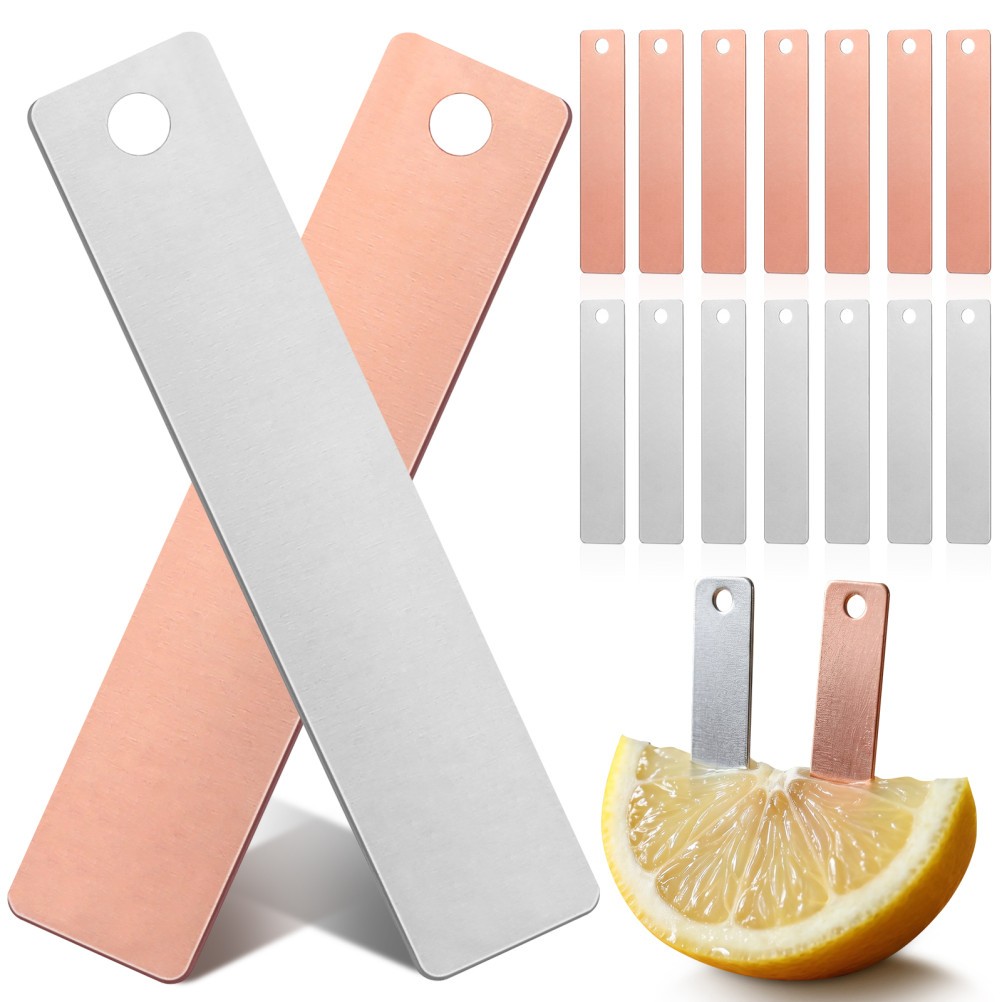 20 Pcs Copper Tube Bending Strip Zinc Anode Plate Test Strips for Pool