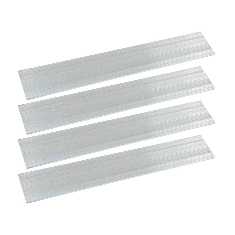 4 PCS 6061 Aluminum Bar 1/4x1x10 Inch Solid Square Bar Flat Stock Metal