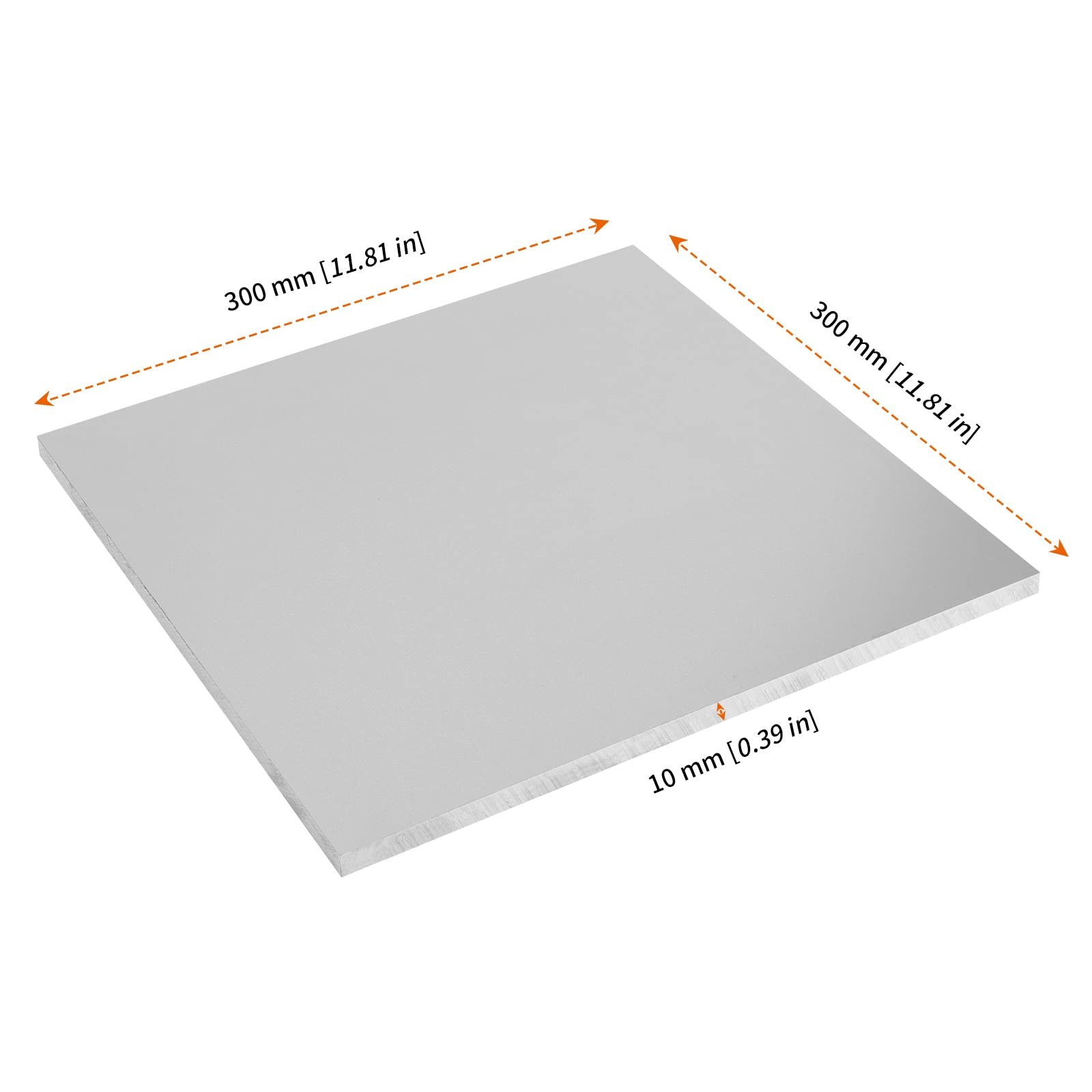 12 x 12 x 3/8 Inch Aluminum Sheet Plate 6061 Aluminum Sheet with Protective F…