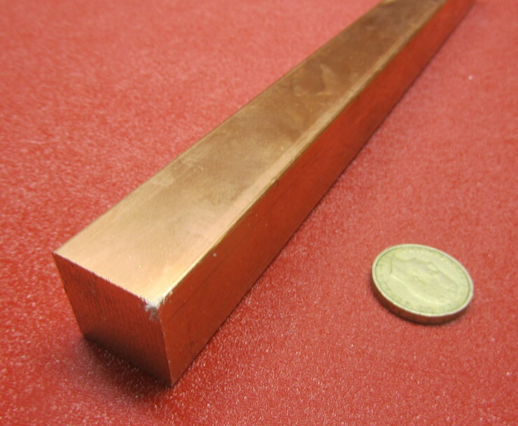 182 Copper Square Bar 1.0″ Thick x 1.0″ Wide x 6 Foot Length