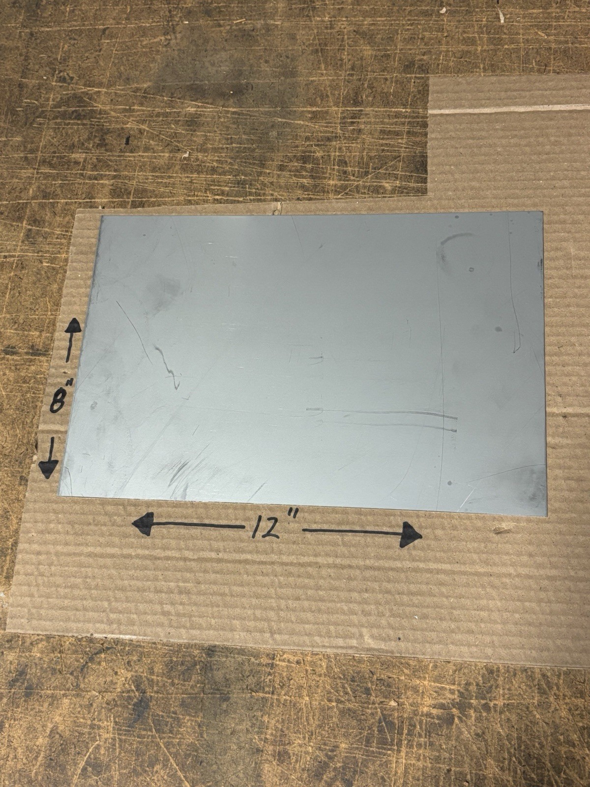20 Gauge (0.035” Thick) T-304 Stainless Steel Sheet Metal 8 ” x 12” – New