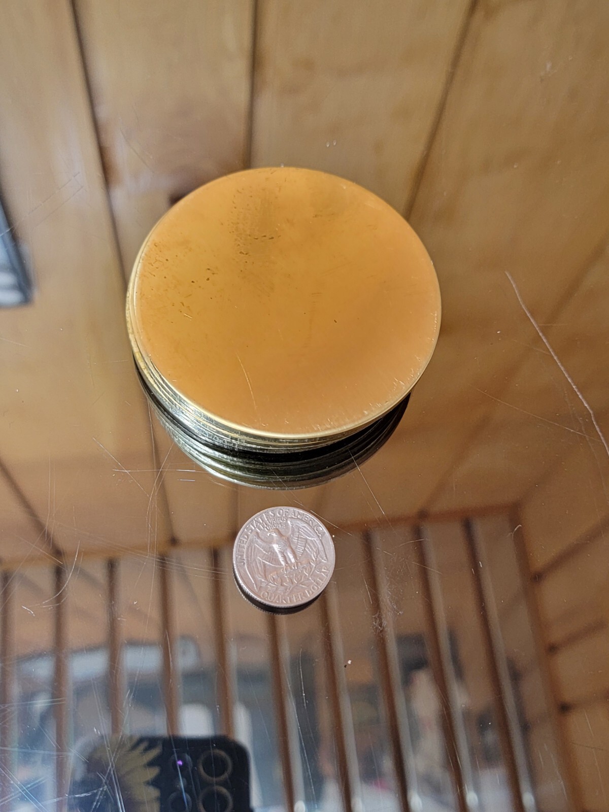 Brass Disk Circle Blanks 3″ Diameter 1/8” Thick 5 Pieces Disc Discs Disks