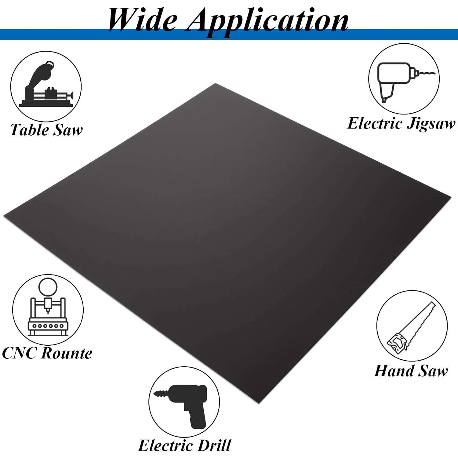 4PCS 12 X 12 X 1/32 (0.04”) Inch Anodized Aluminum Sheet, Black Aluminum Engr…