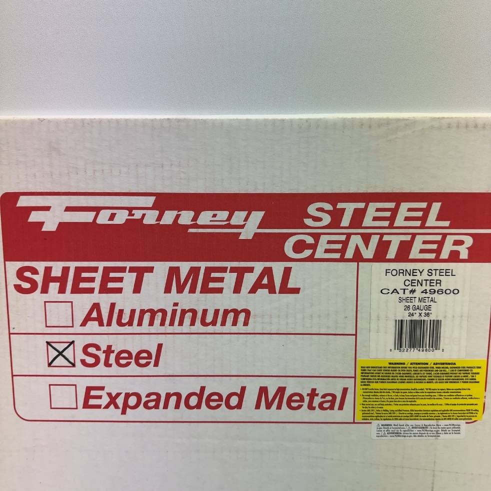 Forney 49600 Galvanized Steel Sheet Metal 26 Gauge 24″ x 36″ Grade 60 DIY