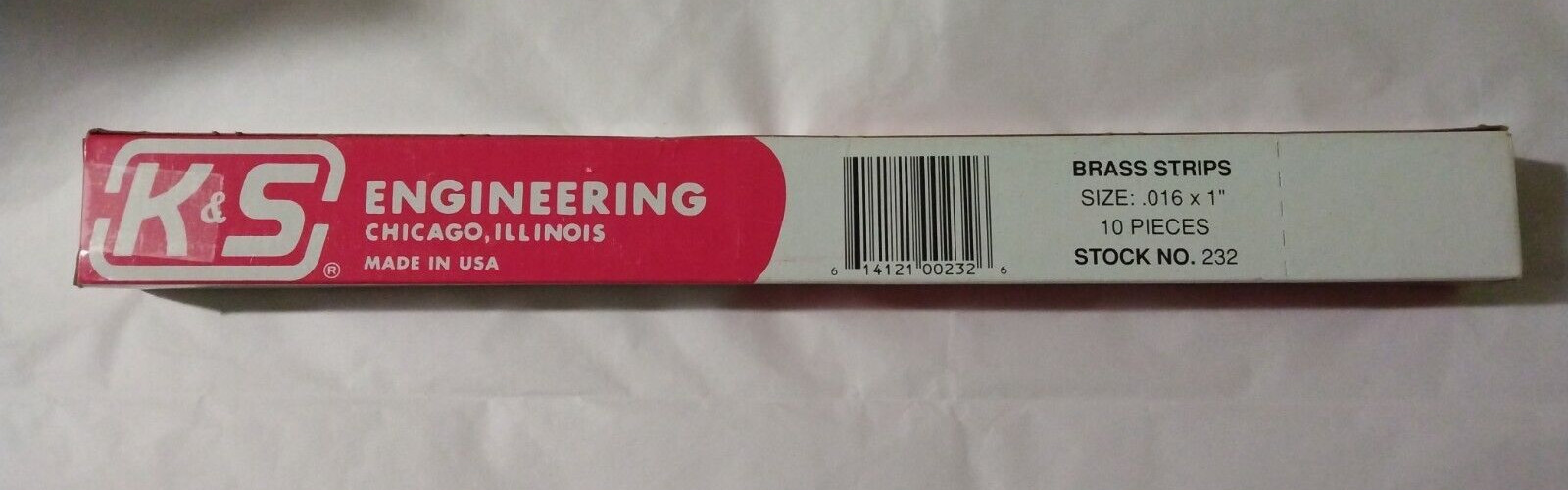 Pack of 10 NEW K&S Engineering Brass Strip 0.016″ x 1″ x 12″ [Free Shipping]