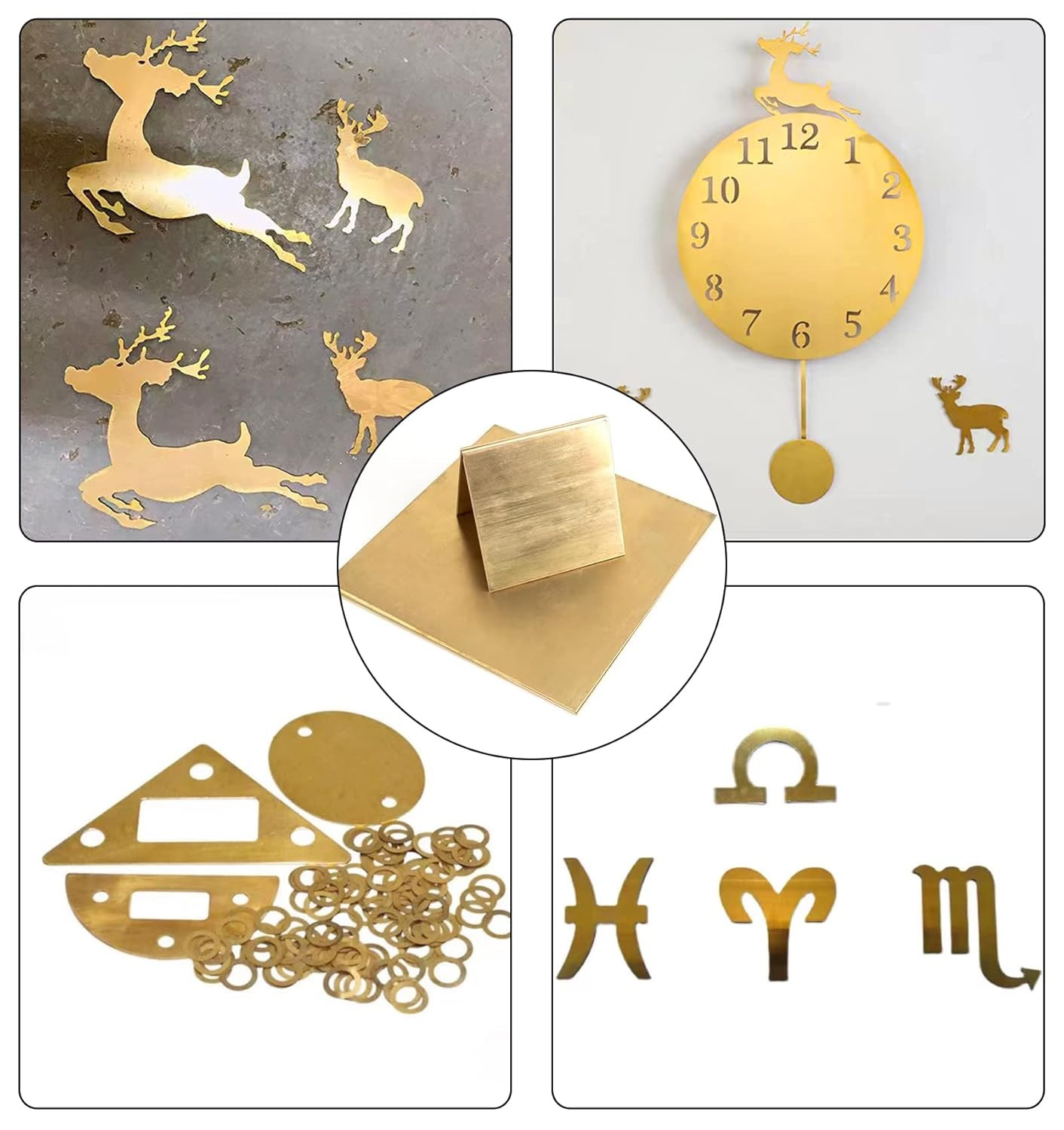 2 Pcs Brass Sheet – 6” X 6” X 0.04″(18 Gauge), Brass Sheet Metal