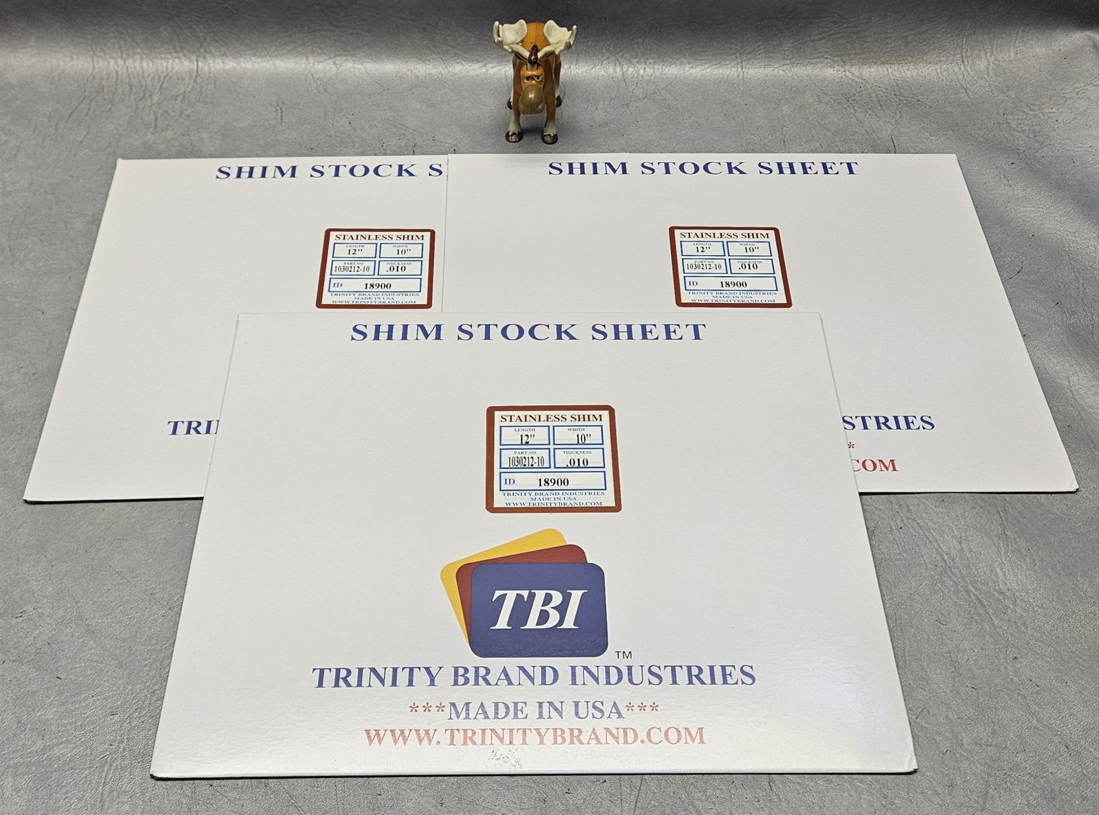 TBI 1030212-10 Full Hard Stainless Steel Shim Flat Sheet 10×12″ 302/304 Lot of 3