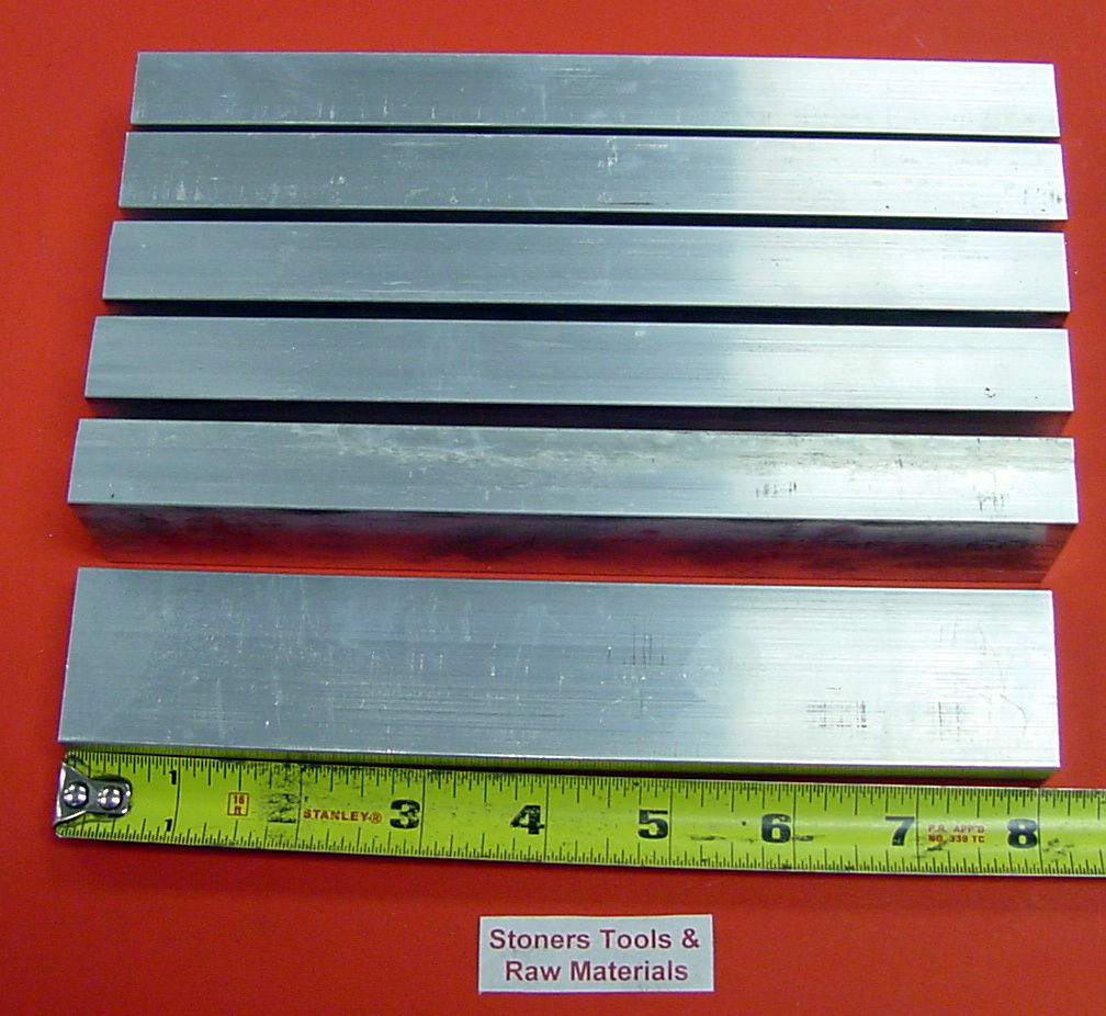 6 Pieces 5/8″ X 1-1/2″ ALUMINUM 6061 FLAT BAR 8″ long Solid Extruded Mill Stock