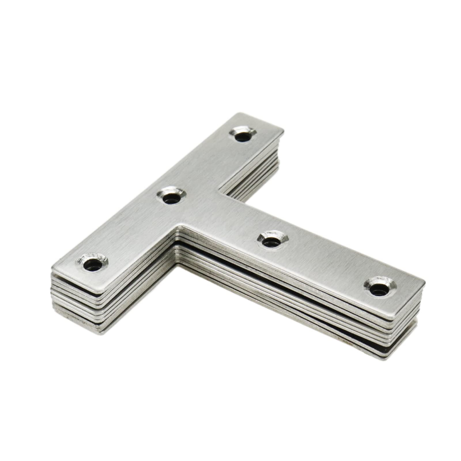10 PCS T Brackets Mending Plate 3.14×3.14 In Stainless Steel Flat Repair