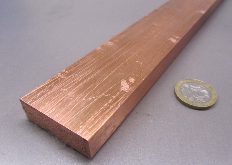 110 Copper Bar H02, 1/2″ Thick x 1 1/2″ Wide x 2 Ft Length