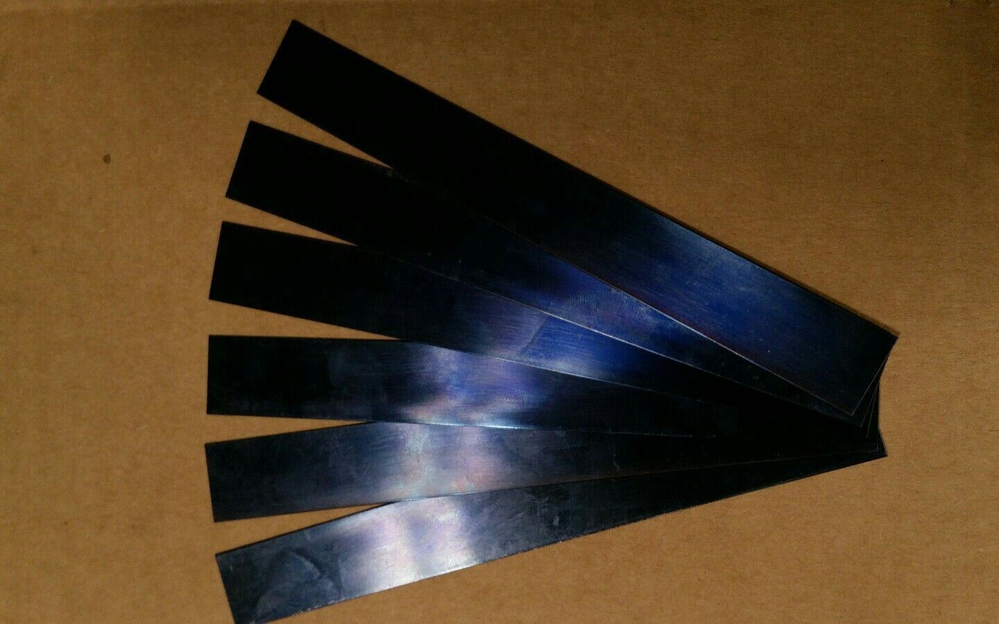 .015 Blue Tempered Spring Steel Shim 0.015″ x 0.25″ x 6″ THREE PIECE LOT
