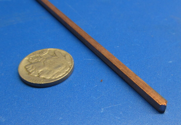 182 Copper Square Bar 1/8″ Thick x 1/8″ Wide x 6 Foot Length