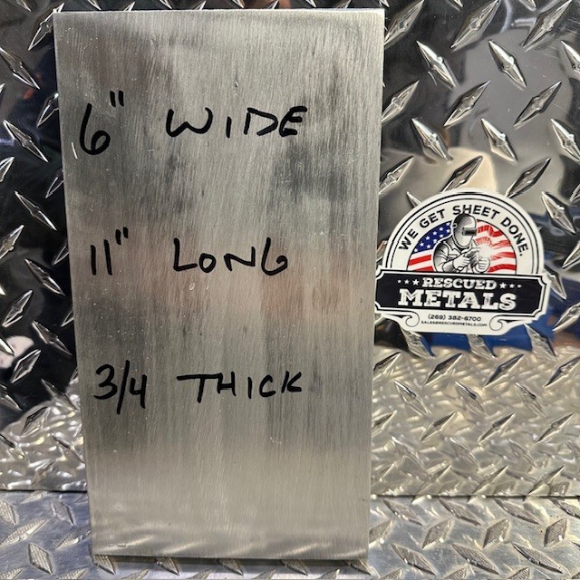 ALUMINUM 3/4″ X 6″ 6061 FLAT BAR 11″ long Solid Extruded Mill Stock #5