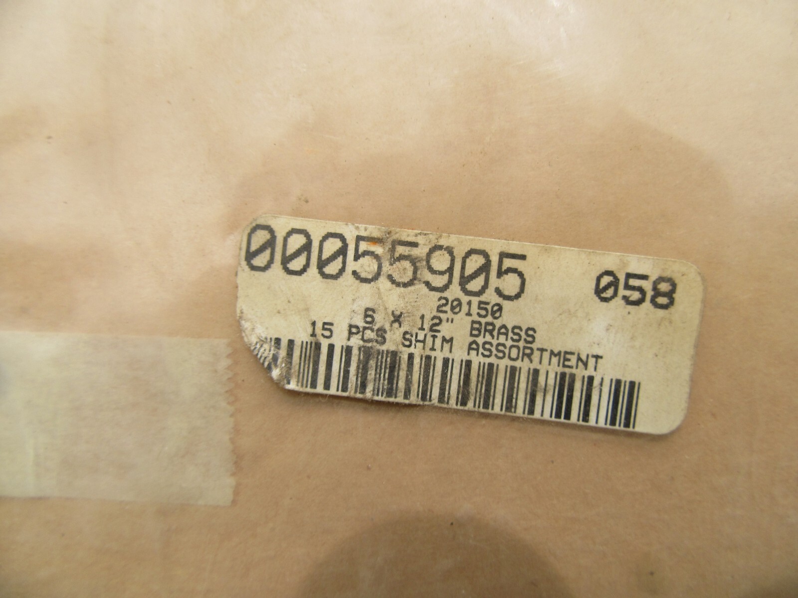 Brand New Shop Aid 15 Piece 6″ x 12″ Brass Shim Stock .001-.031 Item 20150