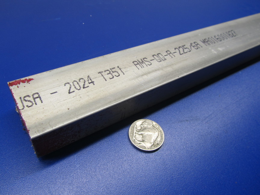2024 T351 Aluminum Bar, 3/4″ (.750″) Thick x 1 1/2″ Wide x 12″ Length