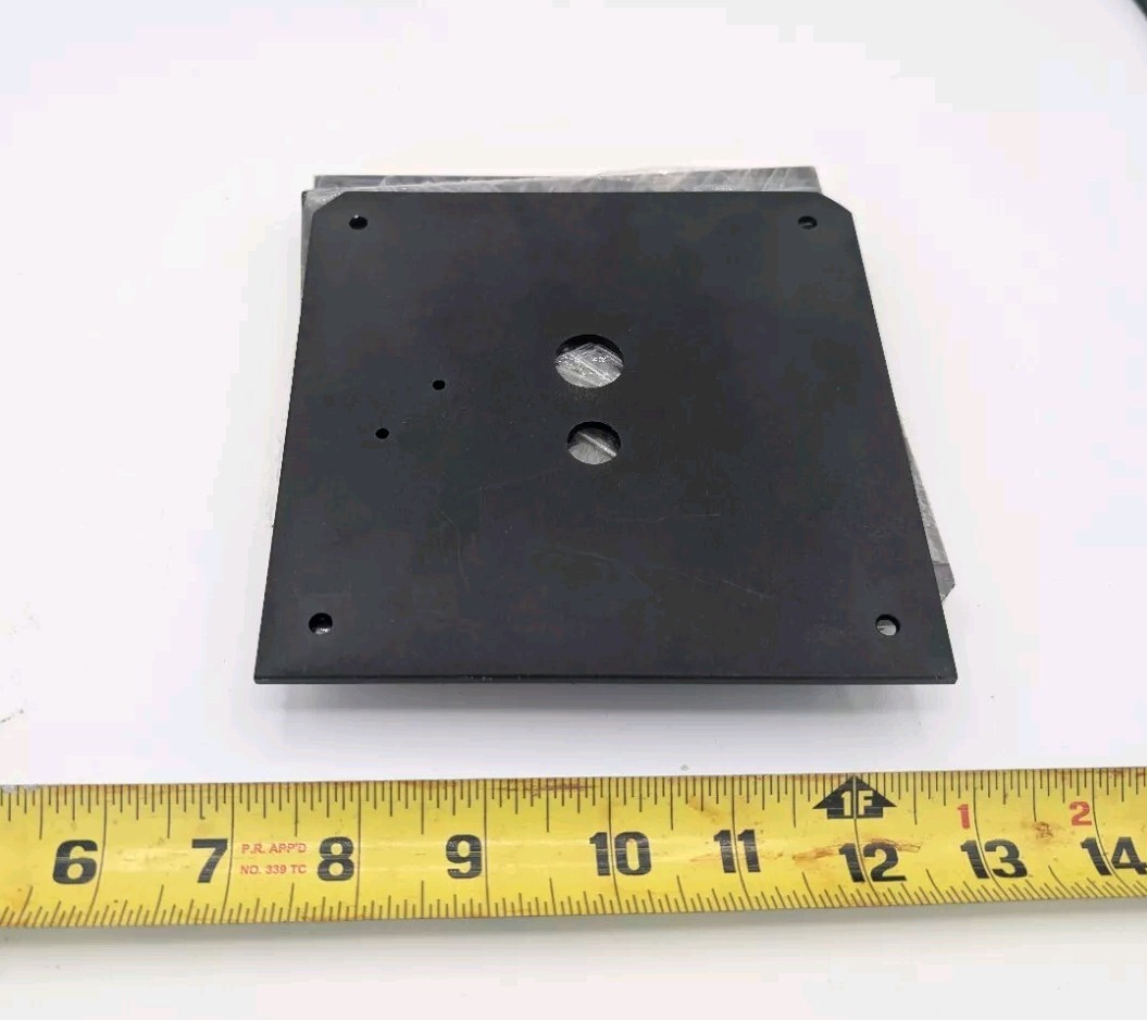 4 pcs Aluminum plate or bracket 5 3/4″ X 5 3/4″ X 1/8″ machined Drilled Black