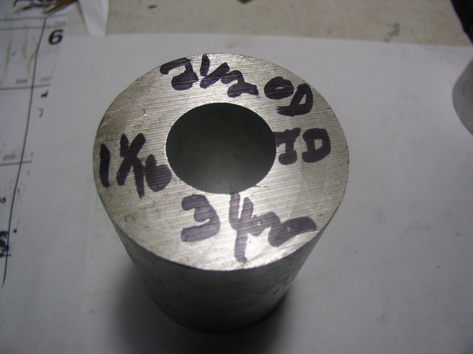 CORED ALUMINUM TUBEING SPACERS 1 PC. 2 1/2″ X 1 1/16″ ID (6061 )3 1/2″+LONG