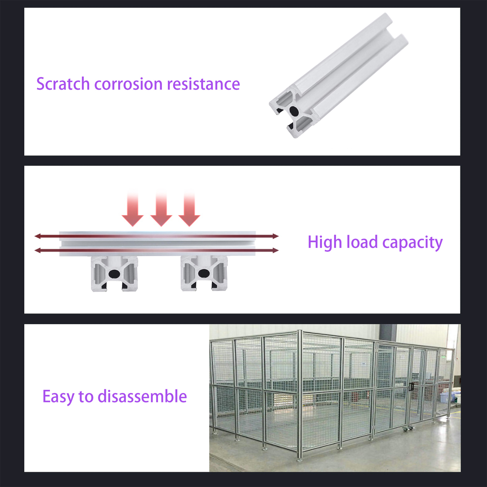 20 Inch T Slot 2020 Aluminum Extrusion European Standard Anodized Linear Rail