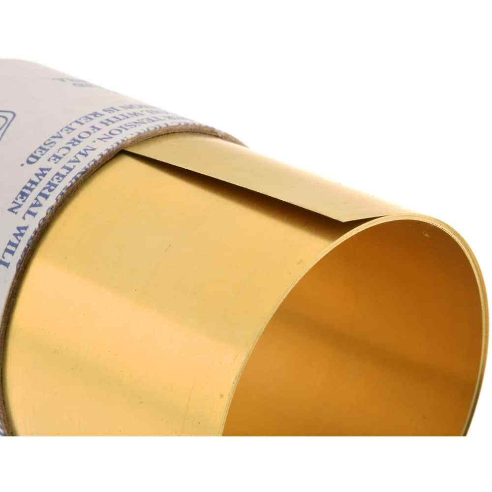 Brass Shim Stock Roll, 6″ x 5 Ft, 0.007″ Thick