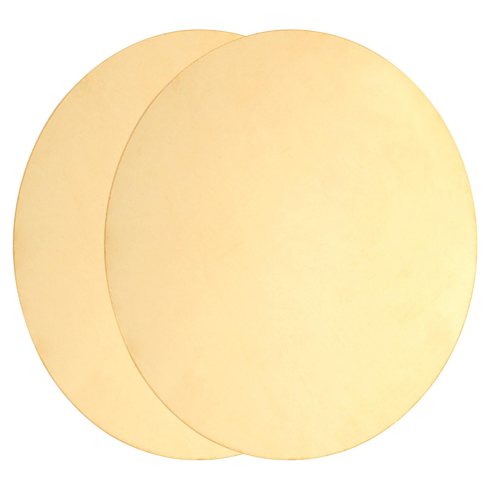 2pcs Brass Sheets, 0.02″ Thickness x 3.94″ Diameter Brass Round Plate, Yellow