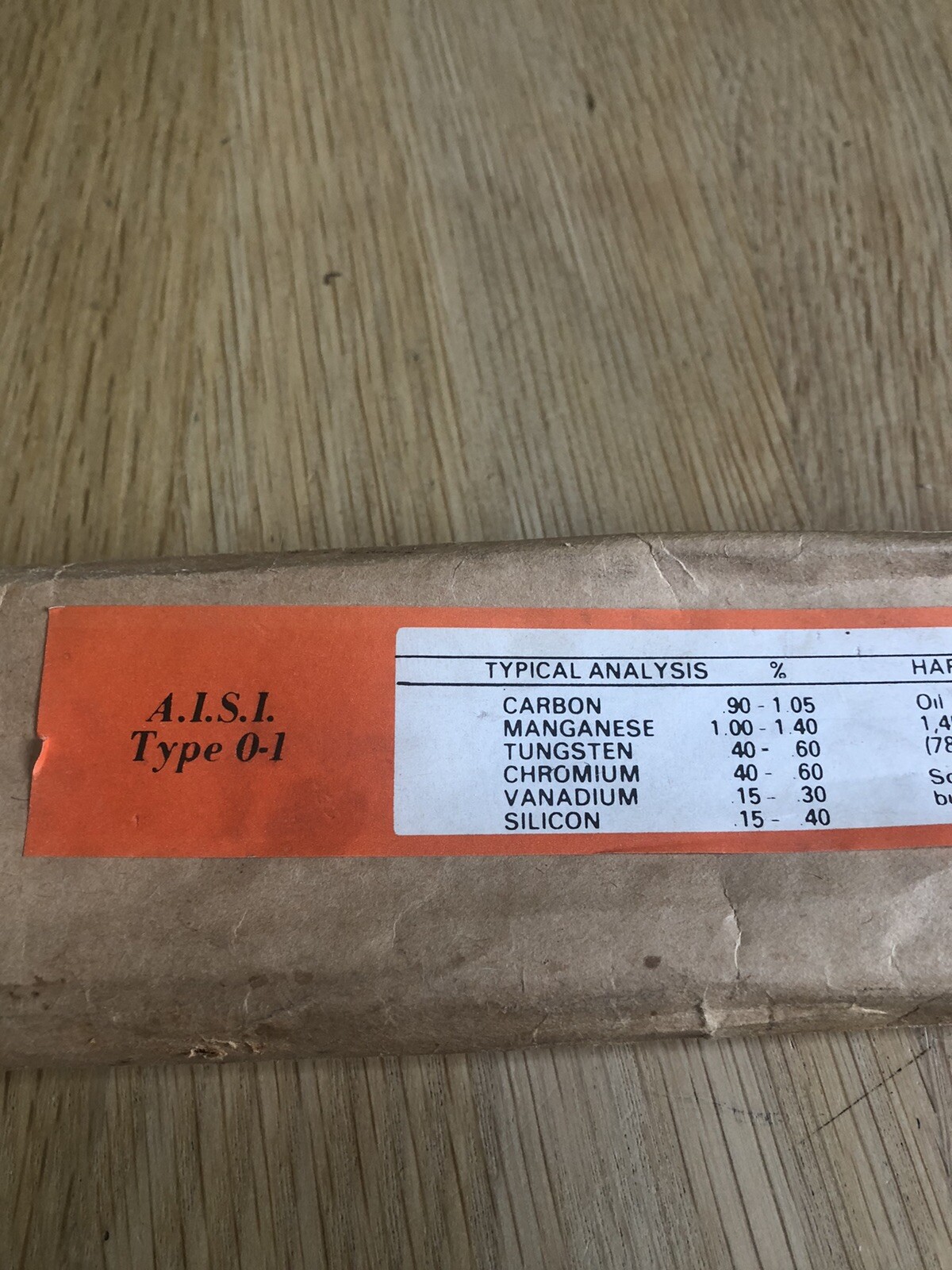 O1 Flat Stock AISL Precision Ground 3/8 x 2 x 18 Made in England 89% Full
