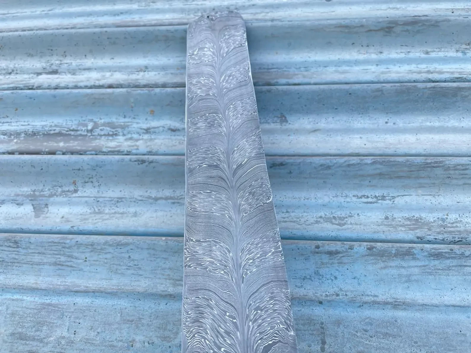 Feather Pattern Damascus Steel billet Blank hand Forged Knife Making Forged