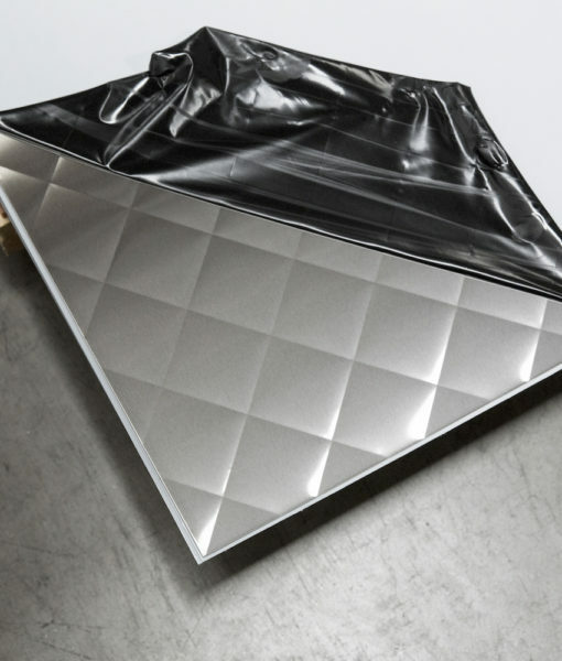 Food Truck & Restaurant Brushed Quilted Stainless Steel Wall Panel, 24Ga 48″x96″