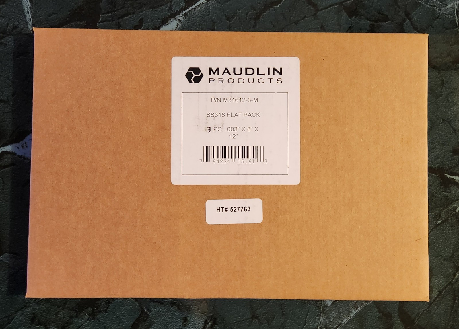 3 Maudlin 316 Stainless Steel Sheets Annealed .003″ Thick × 8″ Width × 12″ Long