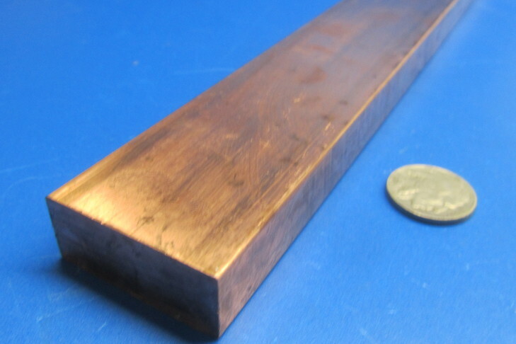 182 Copper Bar 5/8″ Thick x 1 1/2″ Wide x 3 Foot Length