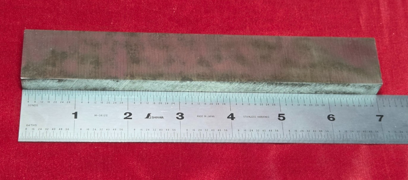 D2 Tool Steel Block Billet 7.025″ L x 1″ W x 0.45″ Thick, 15.7 Oz.