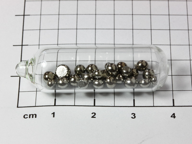 High purity Hafnium metal beads – 5 grams 99.93% purity