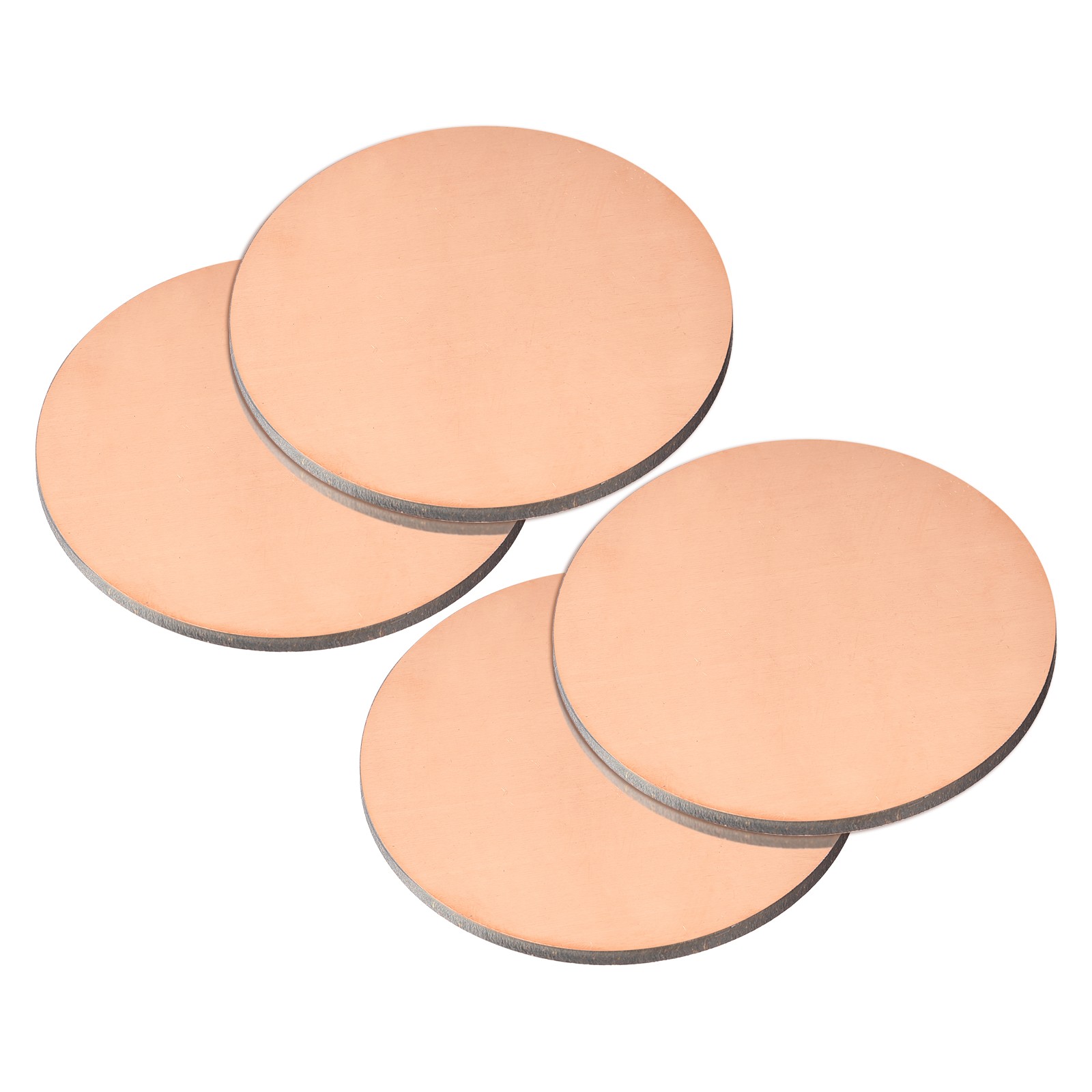 Pure Copper Sheet, 4pcs 1 3/4″ x 0.08″ 12 Gauge T2 Copper Metal Round Plate