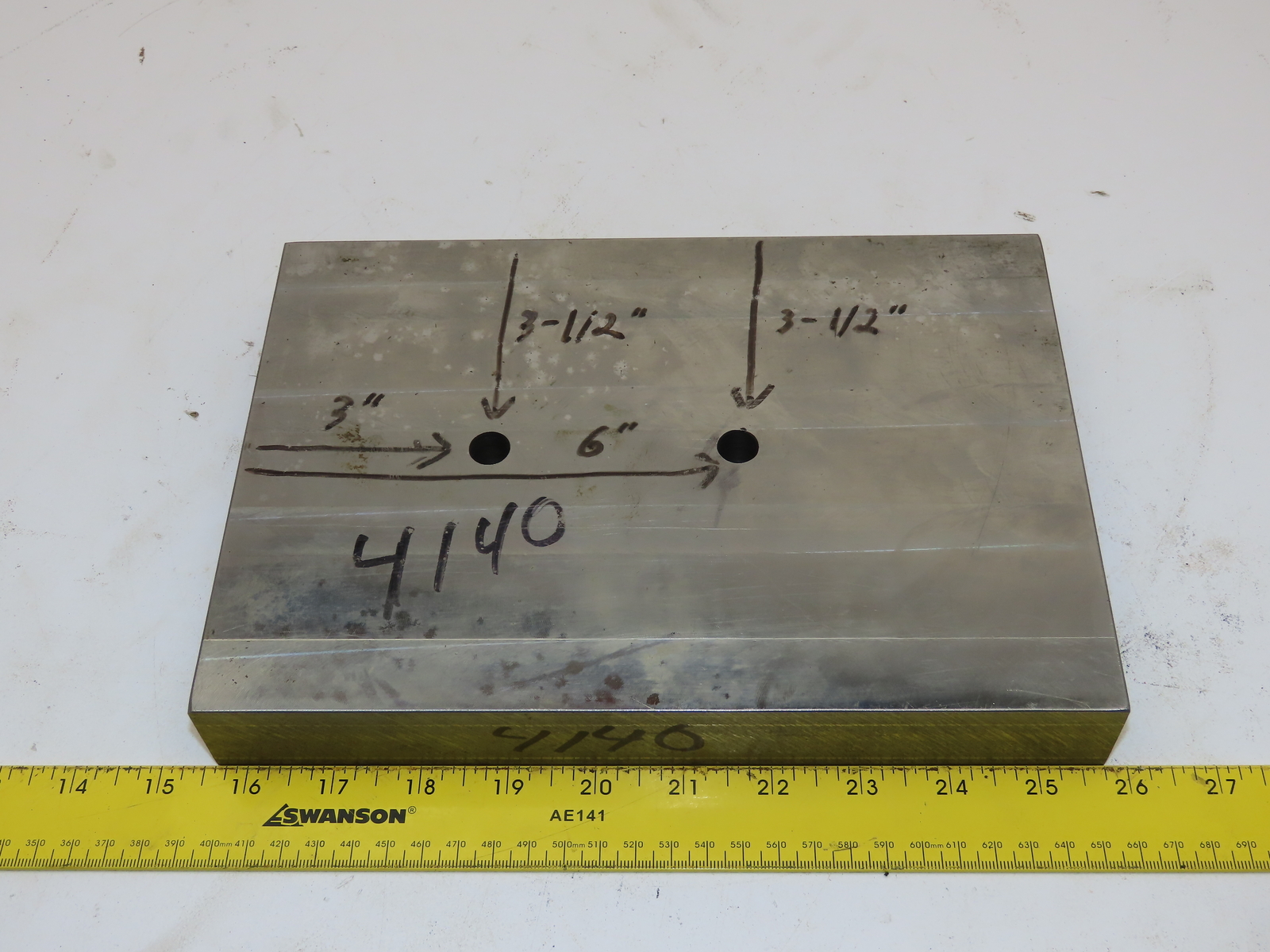 4140 Alloy Steel Flat Stock 10-1/8”x7-1/16”x1-3/8”