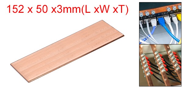 Copper Flat Bar 1/8″ Thickness x 2″ Width x 6″ Length Copper Bar Stock