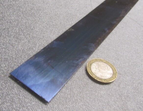 1095 Hard Blue Tempered Spring Steel Shim .050″ Thick x 1.25″ Width x 60″ Long