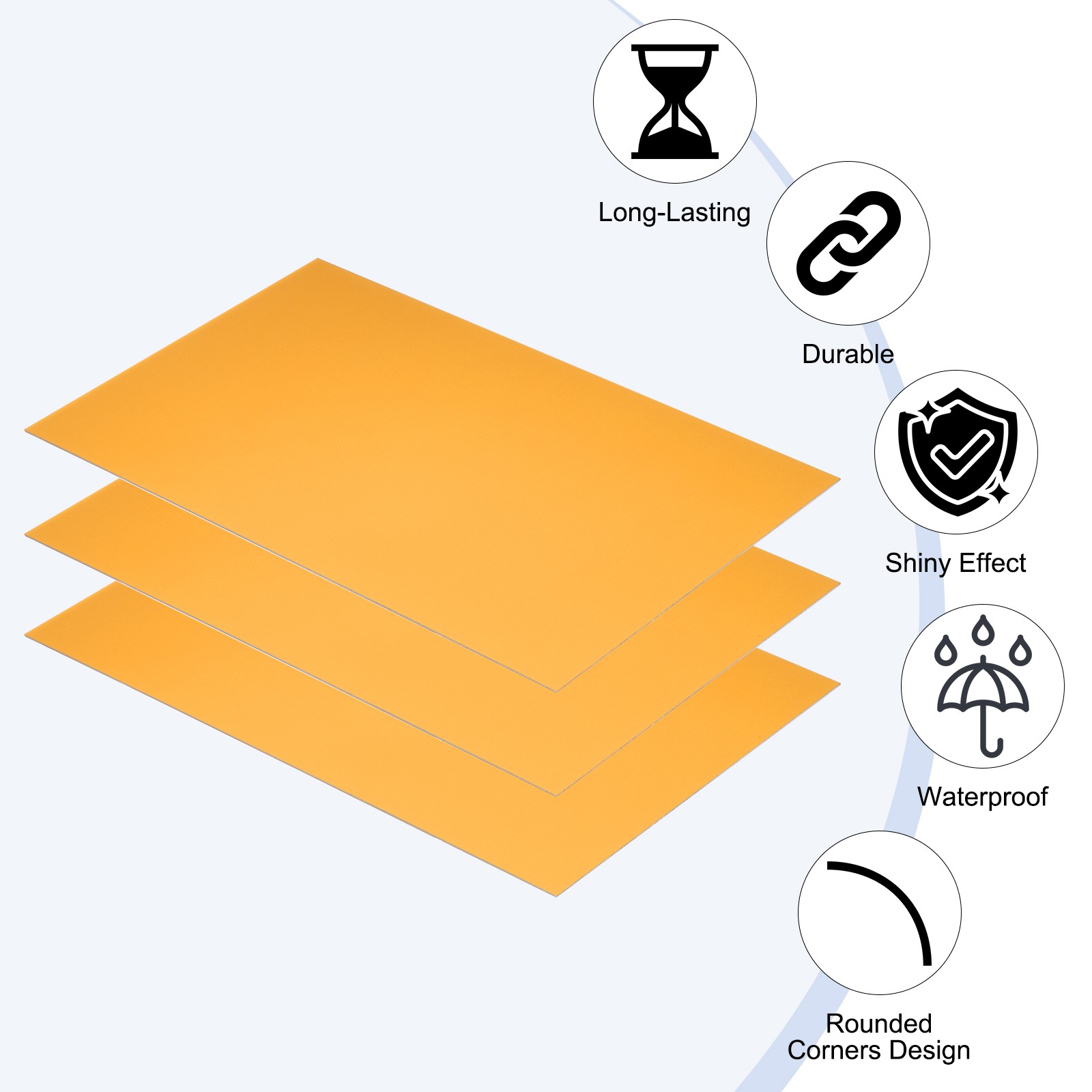 6×10 Inch Anodized Aluminum Sheet Metal, 5Pcs Laser Plates Engraving, Yellow