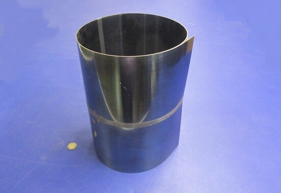 Blue Tempered Spring Steel Shim 0.028″ Thick x 12.375″ Width x 72″ Length *D