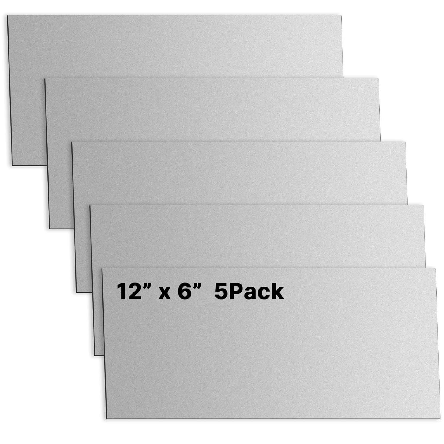 5 Pack 20 Gauge Sheet Metal Steel, 12″ x 6″ Cold Rolled Steel Sheet Plate,Durabl