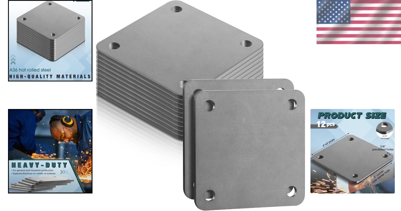 Hot Rolled Steel Plate 3/16″ Thick, Weldable Metal