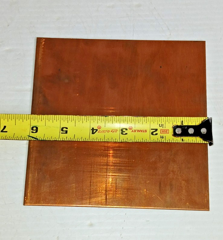 6″ x 6″ Red Brass 14 Gauge Jewelry Making Sheet Metal