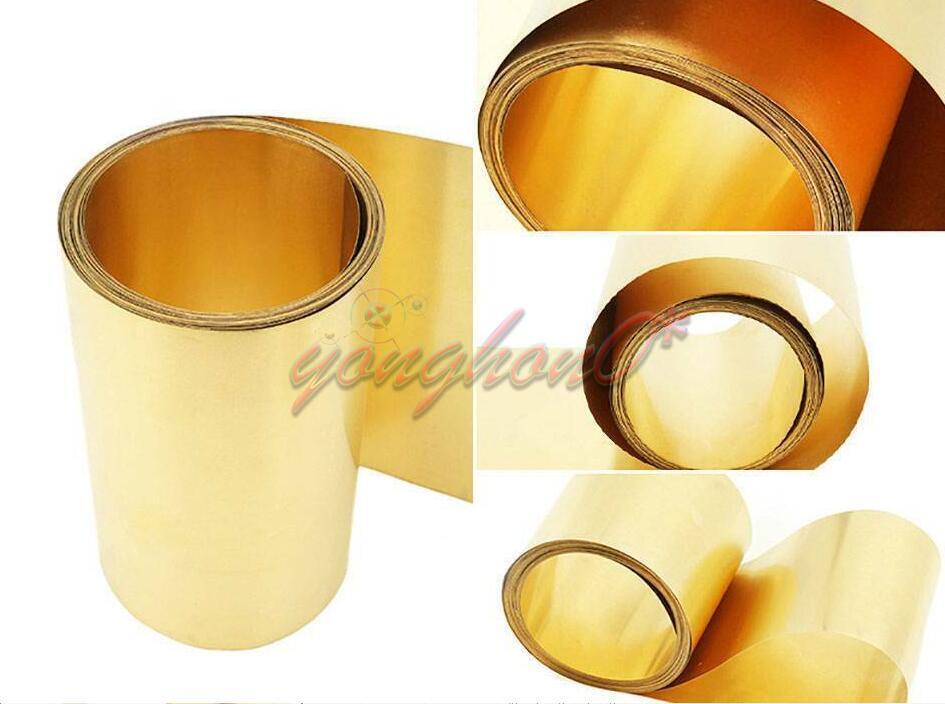 1PCS 0.3MM*300MM*500MM Brass Metal Sheet Plate 98% NEW