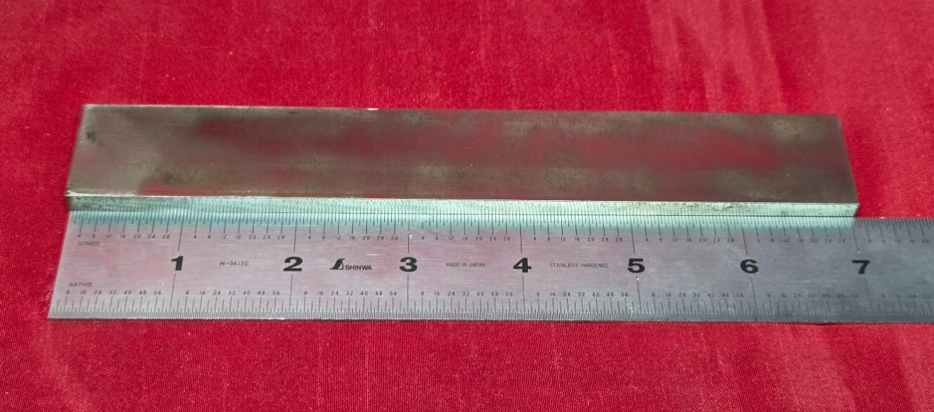 D2 Tool Steel Block Billet 7.030″ L x 1.060″ W x 0.270″ Thick – 9.1 Oz.