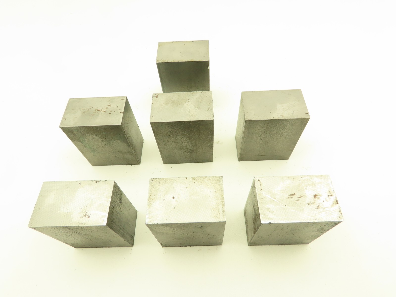 1018 Cold Rolled Steel Flat Bar Stock 1-1/4″x 2″x 2-1/2″L Lot of 7 Blocks