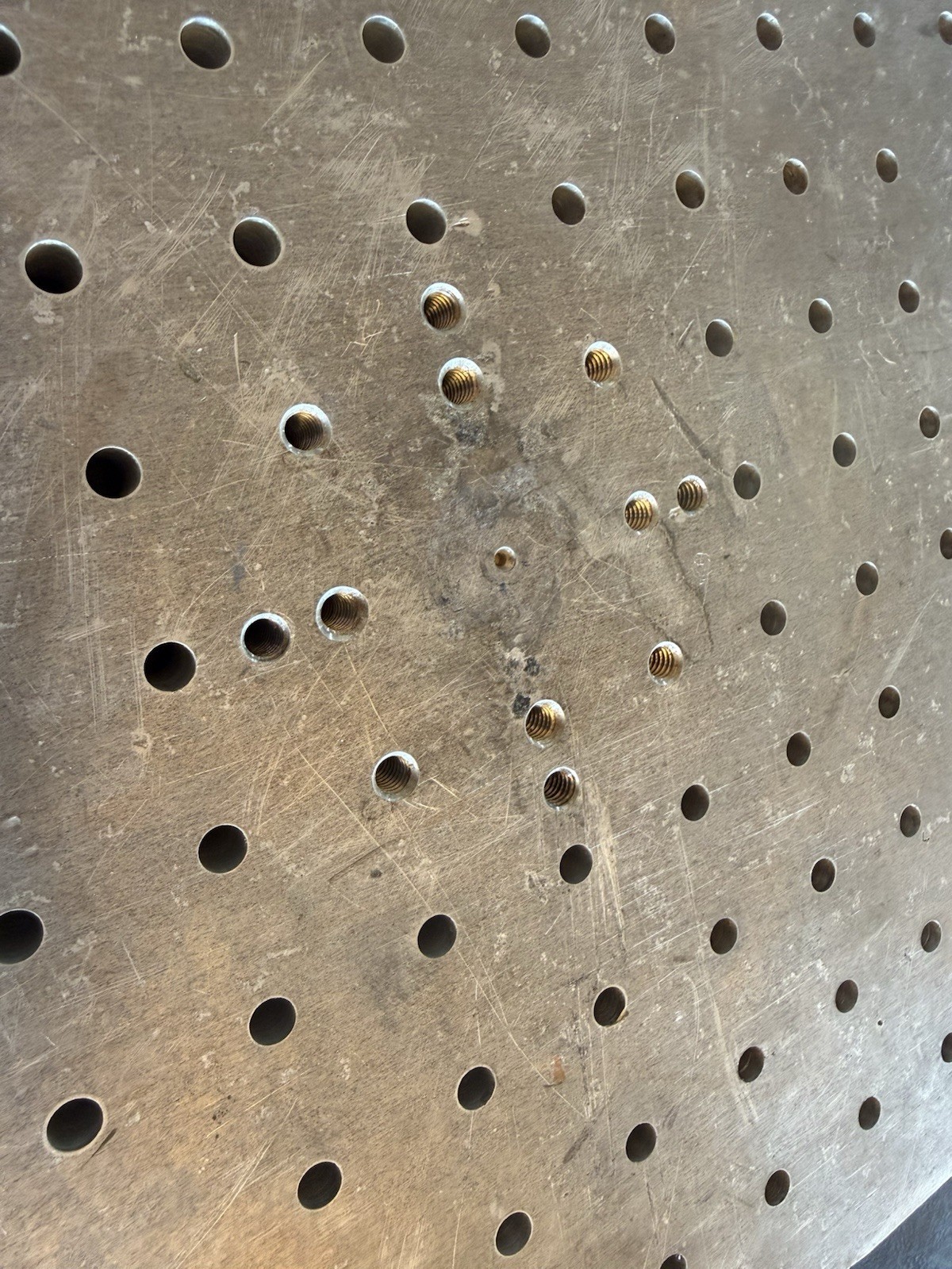 12 x 20 x 3/4 Aluminum Tooling Fixture Plate Tapped Hole Grid 15.9 lb