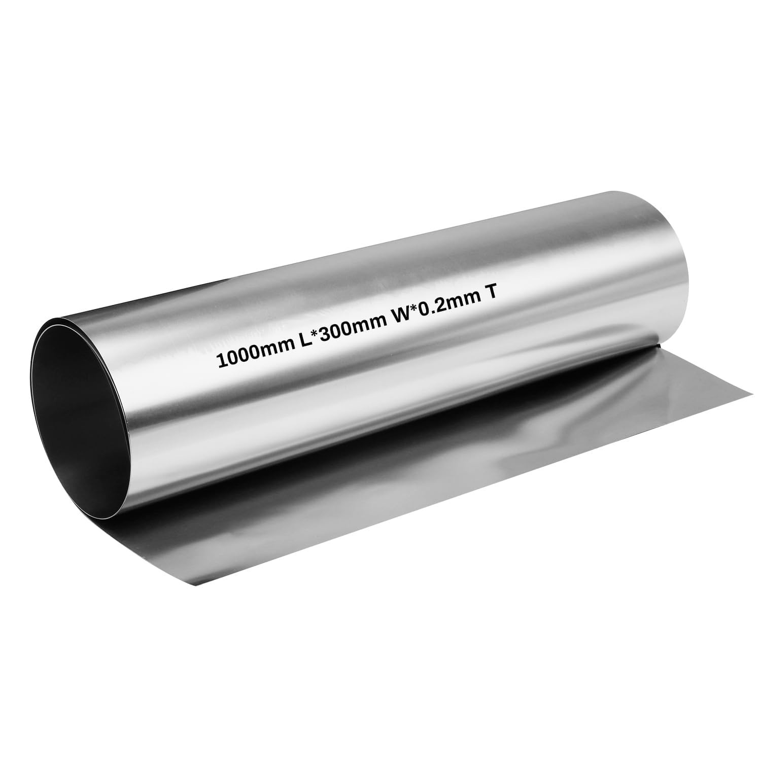 304 Stainless Steel Foil Roll 0.2mm x 300mm x 1M – Metal Sheet for Crafts & Indu